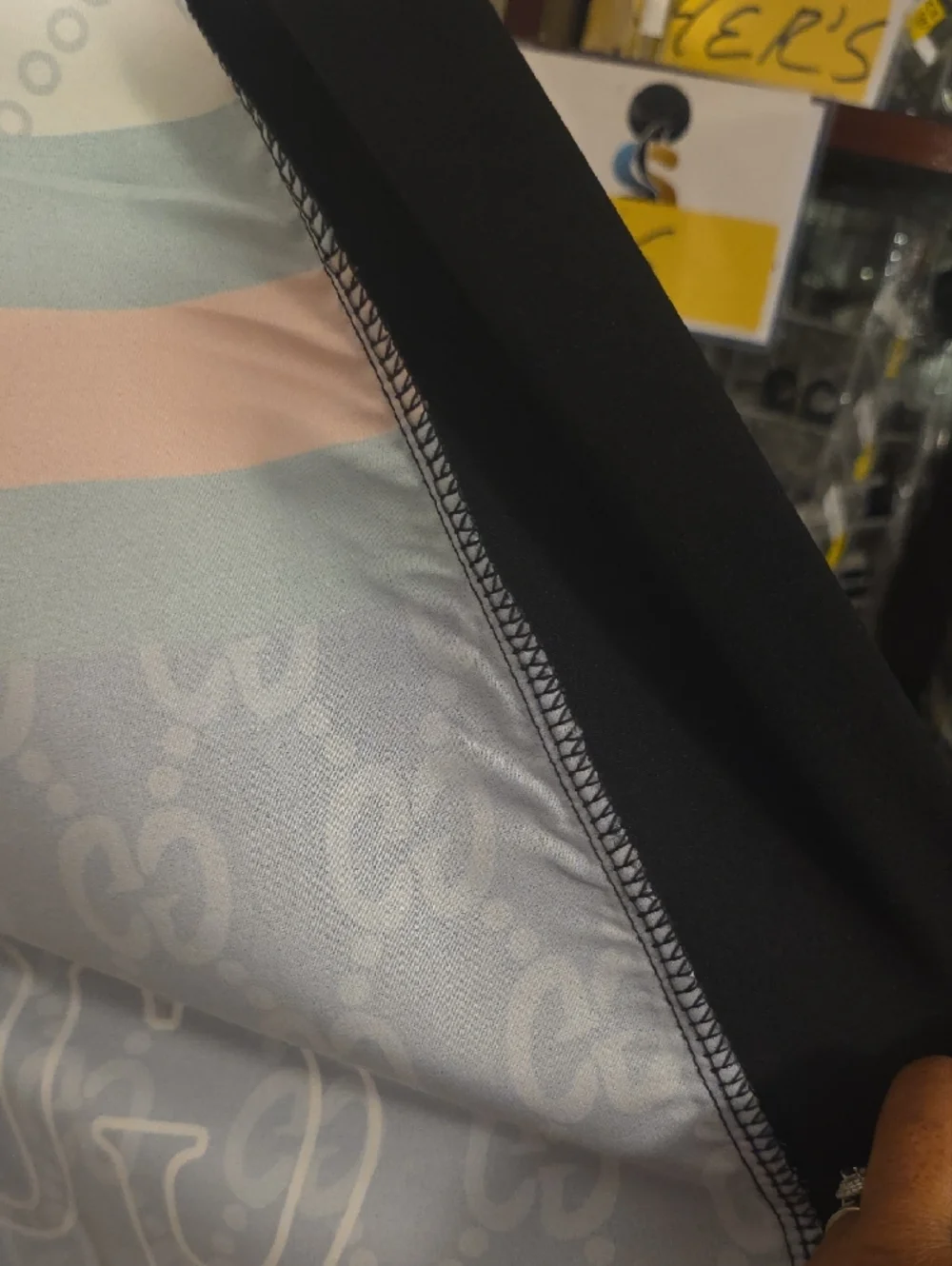 Gucci Cream, Navy & Green And Black Logo Robe/ Duster/coverup, Orange Accents - Picture 7 of 7